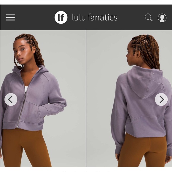 Lululemon Scuba Oversized Full Zip Sz M/L Dusky Lavender - Picture 1 of 7